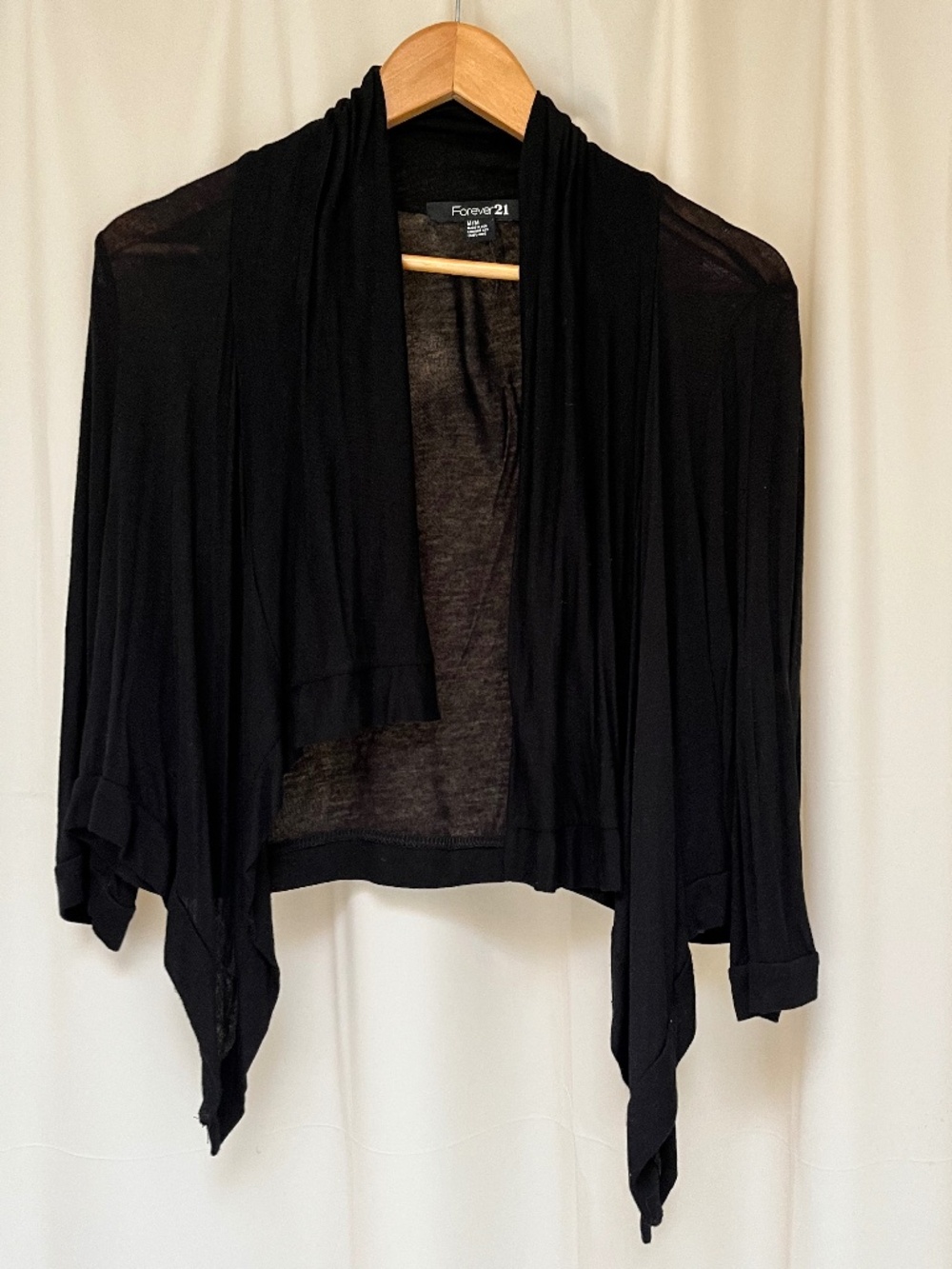 forever 21 flowy black cardigan (M)